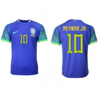 Brasilien Neymar Jr #10 Udebanetrøje VM 2022 Kortærmet